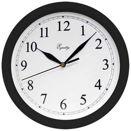 LA CROSSE TECHNOLOGY La Crosse Technology Ltd 25203 10 in. Black Plastic Wall Clock 370882